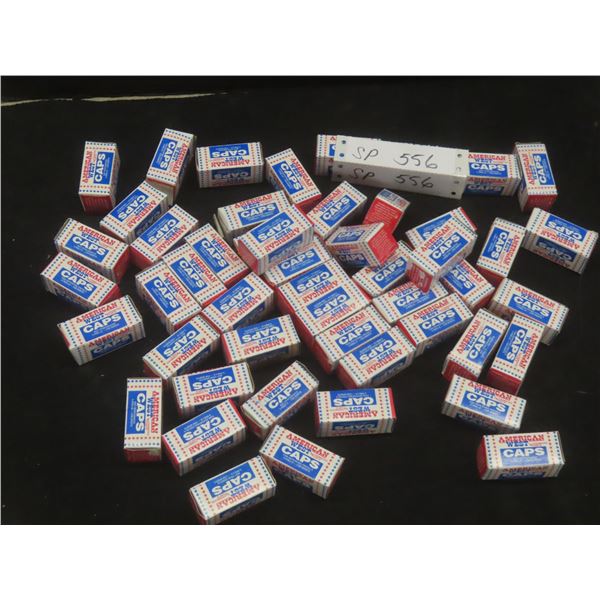 Fifty Boxes of American West Caps for Toy Guns, 250 Shots Per Box