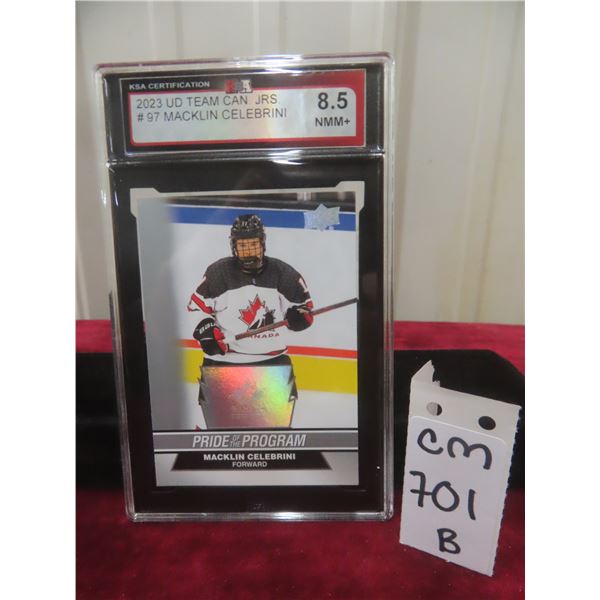 Graded Macklin Celebrini Team Canada Card