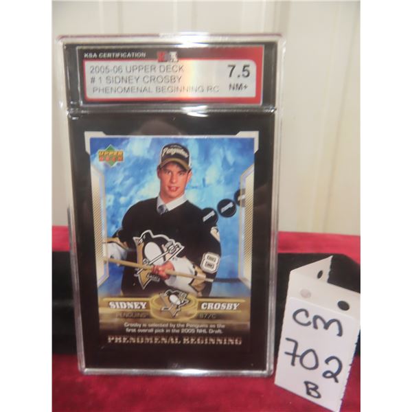 Graded Sidney Crosby Phenomenal Beginning Rookie Card
