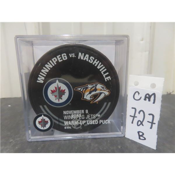 Winnipeg Jets Us Nashville Official Warm Up Puck