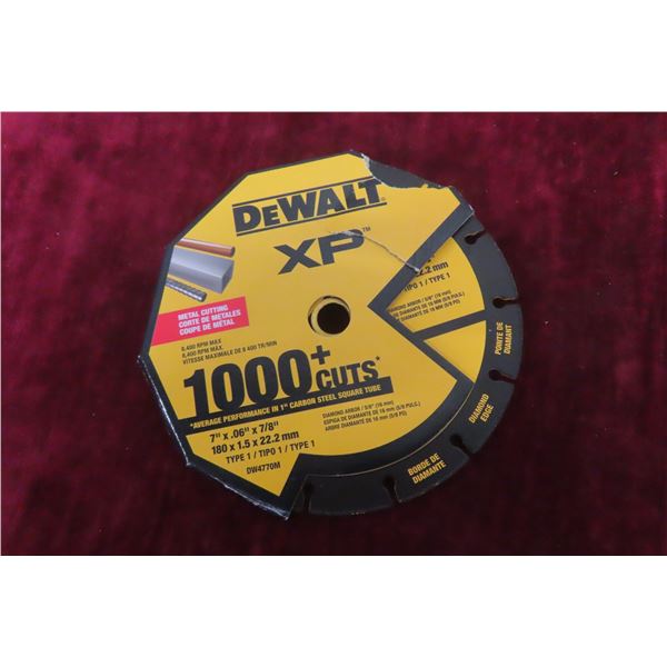 New DeWalt XP 1000 Plus 7" Metal Cutting Blade