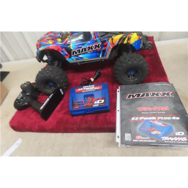 Maxx Traxxas Remote Control Vehicle With Charger and Controller, Untested