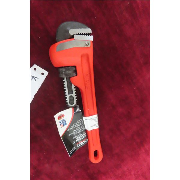 New Ridgid 10" Pipe Wrench, 1 1/2" Capacity