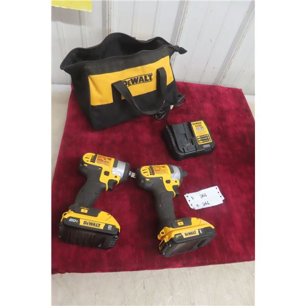 DeWalt 20V 1/2" Impact Driver DCF880 + 1/4" Impact Driver DCF 885 +