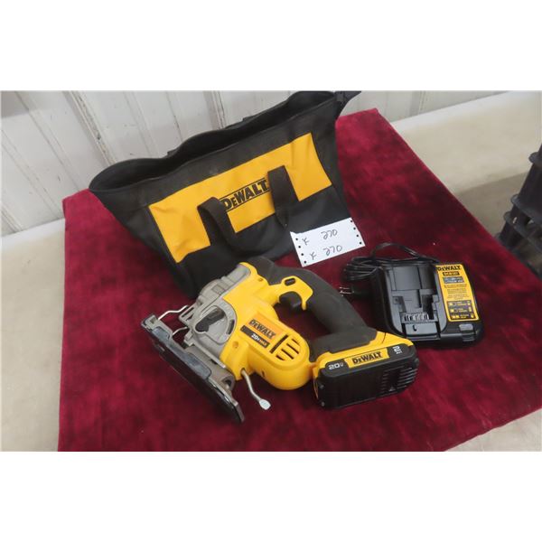 DeWalt 20V Jig Saw DCS331 With Battery, Charger, and Case, Tested Working