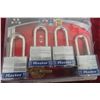 Image 3 : New Master Lock Four-Piece Padlock Set, Keyed Alike