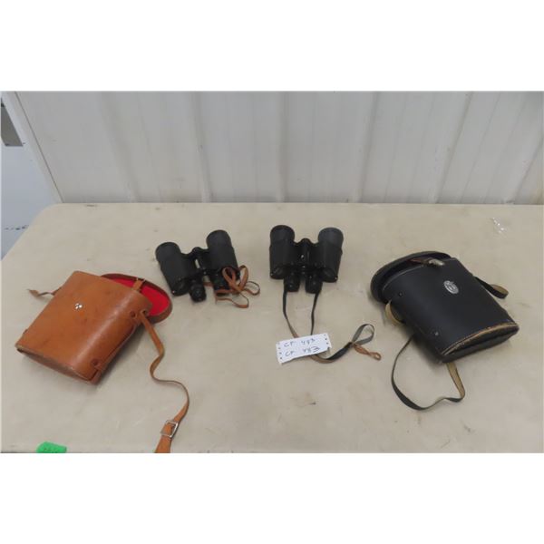 Kurt Deutz 10 x 50 Binoculars and Tasco 20 x 50 Binoculars, Both With Covers