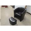Image 1 : Leather Style LR Chair and Ottoman