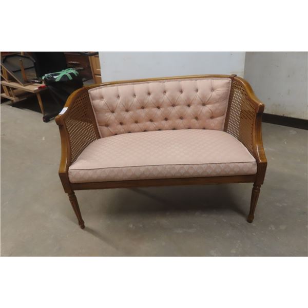 Vintage Cane-Back Loveseat 43" Wide