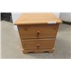 Image 1 : Two Drawer Nightstand / End Table 22" x 21" x 19"