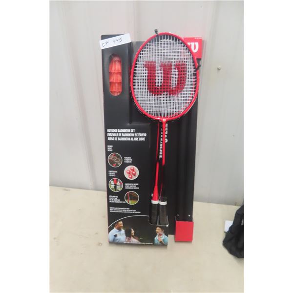 New Wilson Badminton Set, Four Rackets, Birdie and Net
