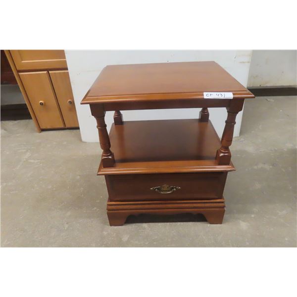 End Table With Drawer, 26" x 21" x 17"