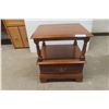 Image 1 : End Table With Drawer, 26" x 21" x 17"