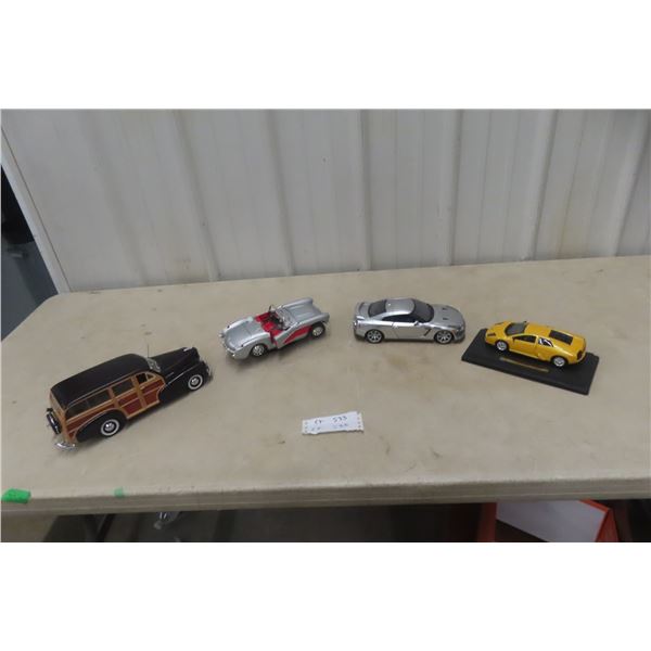 Four Die Cast Cars, 1/18 Scale