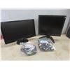 Image 1 : Two Monitors With Power Cords, Philips 19" and Acer LCD 23", Both Work