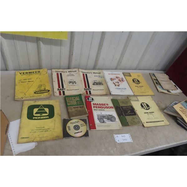 Ten Tractor Implement Manuals JD, MF Tractor, Crawler Manuals