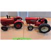 Image 1 : Two Tractors 1/16th Scale Vintage Cast Massey Style International