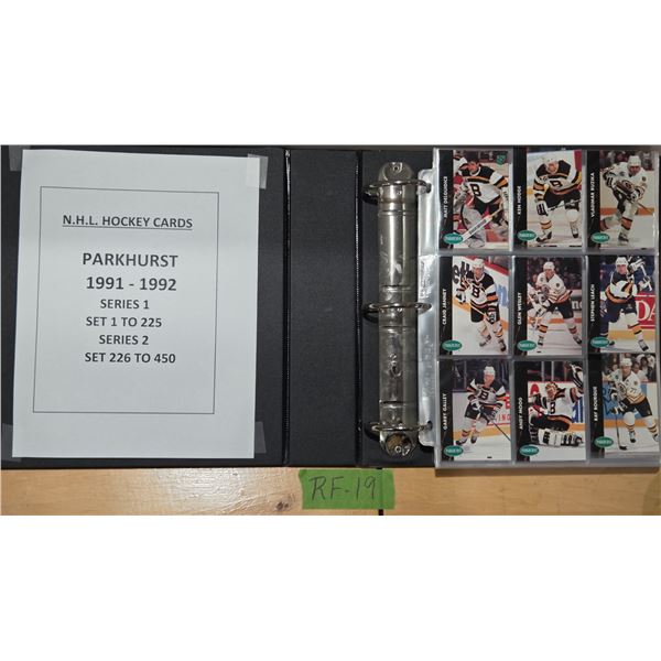 Binder 1991–92 NHL Parkhurst Series 1 Set 1 to 225 Series 2 Set 226 to 450 in New Sheets