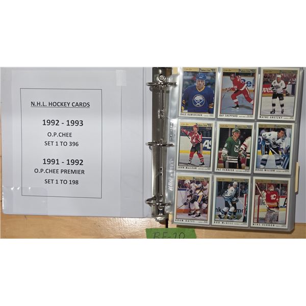 Binder 1992–93 NHL OPC Set 1 to 396 OPC Premier Set 1 to 198 in New Card Sheets