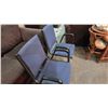 Image 2 : Two New Office Kitchen Stackable Arm Chairs Blue Fabric