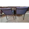 Image 3 : Two New Office Kitchen Stackable Arm Chairs Blue Fabric