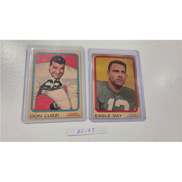 1963 Topps CFL Cards Calgary #15 Don Luzzi #13 Eagle Day