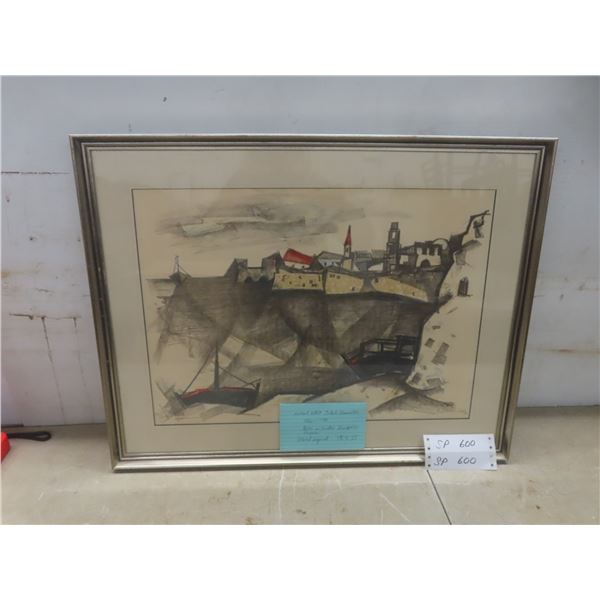 Signed Painting by Jakob Eisenscher, 18" x 23" 1896-1980 Israel Artist