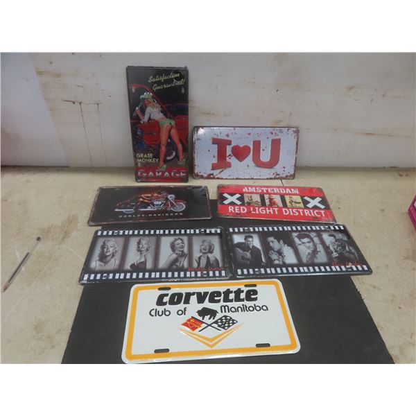 Novelty License Plates: Some Factory Sealed, Corvette Club of Manitoba