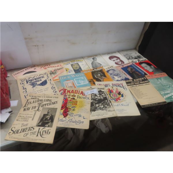 Eighteen Very Old Collectible Sheet Music Pieces