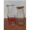 Image 12 : Six Vintage Embossed Milk Bottles and Three Glass Sealers Marked Eaton's Toronto Winnipeg
