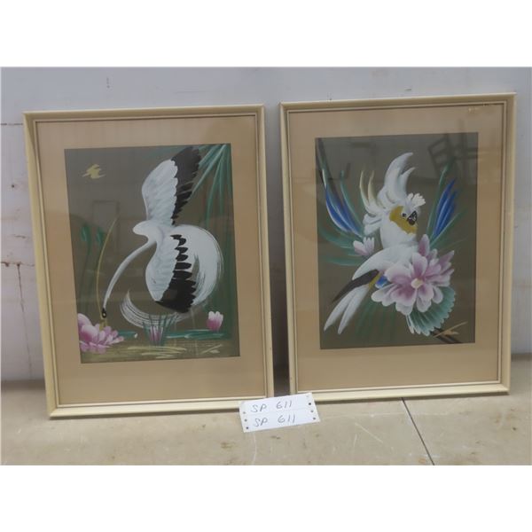 Two Framed Pastels Signed Erika Spohr, 17" x 13"