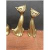 Image 2 : 6 Brass Cats, Tallest 9"