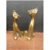 Image 3 : 6 Brass Cats, Tallest 9"