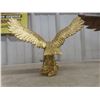 Image 10 : 2 Decorative Eagles, Wood Carved 16" x 24" & Gold Coloured 10" x 12"