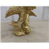 Image 11 : 2 Decorative Eagles, Wood Carved 16" x 24" & Gold Coloured 10" x 12"