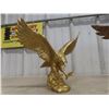 Image 13 : 2 Decorative Eagles, Wood Carved 16" x 24" & Gold Coloured 10" x 12"