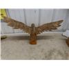 Image 2 : 2 Decorative Eagles, Wood Carved 16" x 24" & Gold Coloured 10" x 12"