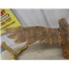 Image 3 : 2 Decorative Eagles, Wood Carved 16" x 24" & Gold Coloured 10" x 12"