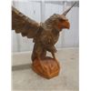 Image 6 : 2 Decorative Eagles, Wood Carved 16" x 24" & Gold Coloured 10" x 12"