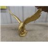 Image 8 : 2 Decorative Eagles, Wood Carved 16" x 24" & Gold Coloured 10" x 12"