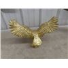 Image 9 : 2 Decorative Eagles, Wood Carved 16" x 24" & Gold Coloured 10" x 12"