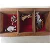 Image 4 : Homemade Wood Jewelry Case With Vintage Brooches, Necklaces, Watches & More 16" x 14 1/2" x 5 1/2"