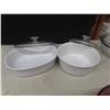 Image 9 : Casserole Dishes With Lids, Mixing Bowls: Fire King, Anchor, Pyrex, Corningware