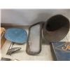 Image 11 : Automotive Lot: Vintage Hardware & Fuel Gauges, Side View Mirrors, Relay, Starter, Compass, Thermos