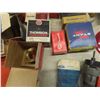 Image 13 : Automotive Lot: Vintage Hardware & Fuel Gauges, Side View Mirrors, Relay, Starter, Compass, Thermos