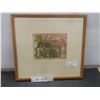 Image 1 : Elm Creek Manitoba Woodcut Picture by E. Nesbitt, 12 1/4" x 13 1/4"
