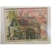 Image 3 : Elm Creek Manitoba Woodcut Picture by E. Nesbitt, 12 1/4" x 13 1/4"