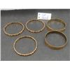 Image 1 : Five Gold-Plated Fancy Bangles