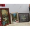 Image 1 : Three Vintage Pictures, Largest 27" x 17"