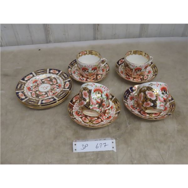 Twelve Pieces Stevenson and Hancock Derby Imari China
